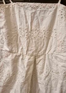 White schiffli Anglaise Mini Dress