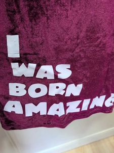 Velvet Mini Dress "I Was Born Amazing"