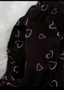 Cozy Heart Print Pajama Set