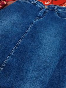 Classic Blue Denim Maxi Skirt