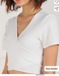 White Wrap Crop Top