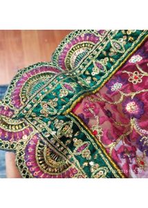 bridal heavy lehenga with full ghera
