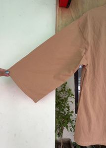 Comfortable Tan Textured Top