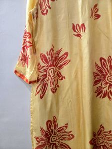 Printed Silk Kurta