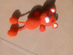 Handmade Crochet Bear Keychain