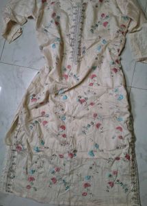 Embroidered Silk Kurta