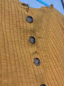 Off Shoulder Ribbed Button-Up Crop Top