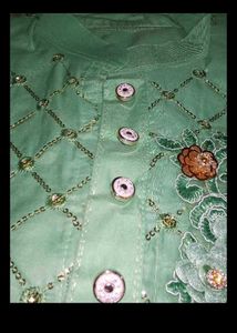 Beautiful Teal Kurta with Embellishments