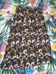 Patterned Midi Skirt