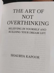 The Art of Not Overthinking Book