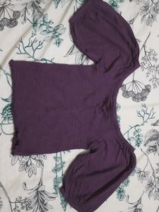 Violet Smock Tee With Bell Sleeves