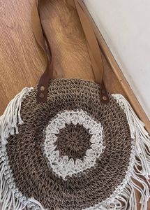 Boho Macrame Fringe Tote Bag
