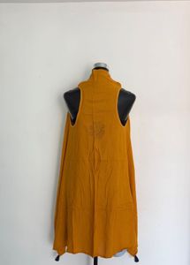 Mustard Yellow printed shrug