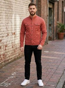BIKERS Red Denim light Jacket