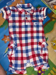 Cute Gingham Romper for Baby set
