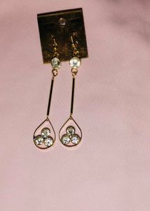 Elegant Teardrop Earrings with Sparkling Gems