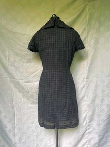 Chic Plaid Square Neck Dress
