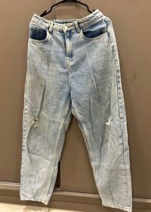 Light Wash Distressed Denim Jeans