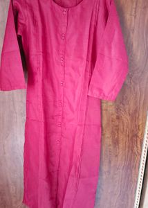Libas Round Neck Pleated Straight Kurta with Trous