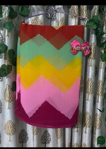 chevron Colorful Saree