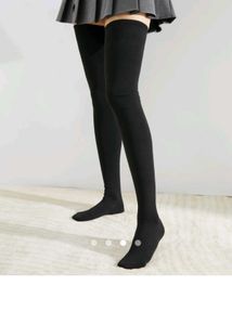 Black Thigh High Socks