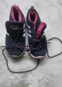 TRY Sports Navy Blue &amp; Pink Running Shoes