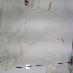 Embroidered Cream Kurta