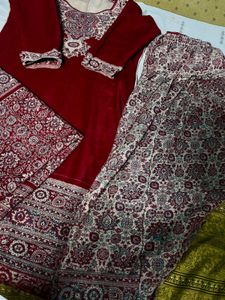 Elegant Embroidered Salwar  Suit with shawl