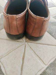 Louis Philippe Brown Leather Shoes