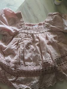 Pink Puff Sleeve Square Neck Top