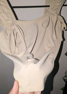Chic Ruched Bust Tie Top