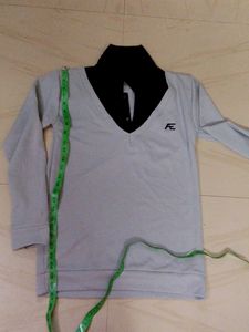 Men's Grey and Black T-Shirt