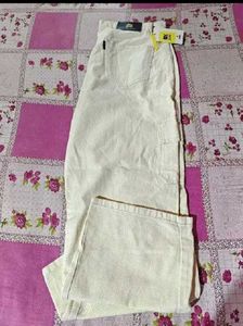 Cream Cargo Pants