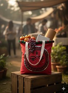 Handpainted tote bag