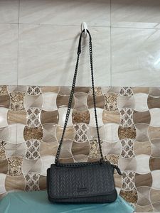 Stylish Dark Grey Chain Sling Bag