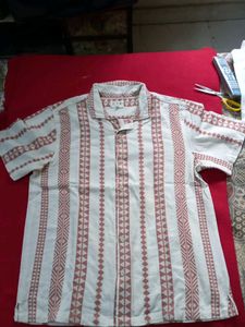 Men's Geometric Print Button-Up Shirt