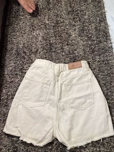 White Denim Cutoff Shorts