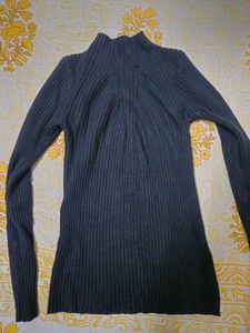 Ribbed Turtleneck Top
