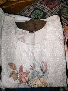 Elegant Floral Print Kurta
