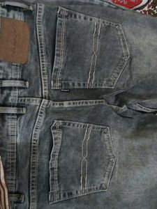 Men's Grey Washed Jeans