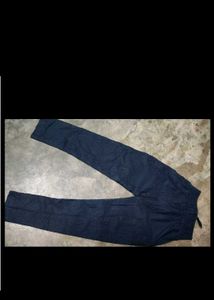 Chic Navy Paperbag Waist Pants