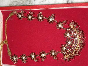 Stunning Red Stone Necklace &amp; Earring Set