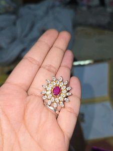 red ruby cocktail ring