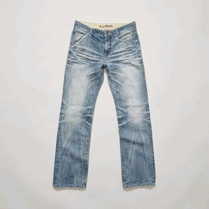 Goes Club 'Y2K Whiskered' Jeans (Light Blue Heavy)
