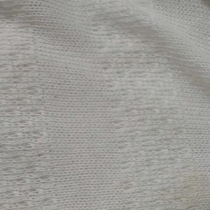 White Viscose Crop Top | Textured Ruffle Hem
