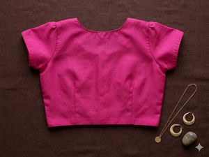 Vibrant Pink Ethnic Blouse | (10-12year girls)