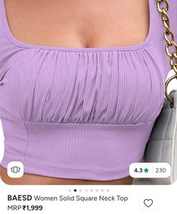 Lavender Ruched Crop Top