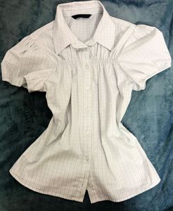 Zara poplin checkered shirt