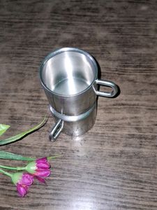 Vintage Metal Espresso Cups - Set of 2