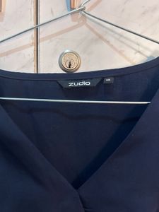 Stylish professional Navy Blue V-Neck Top